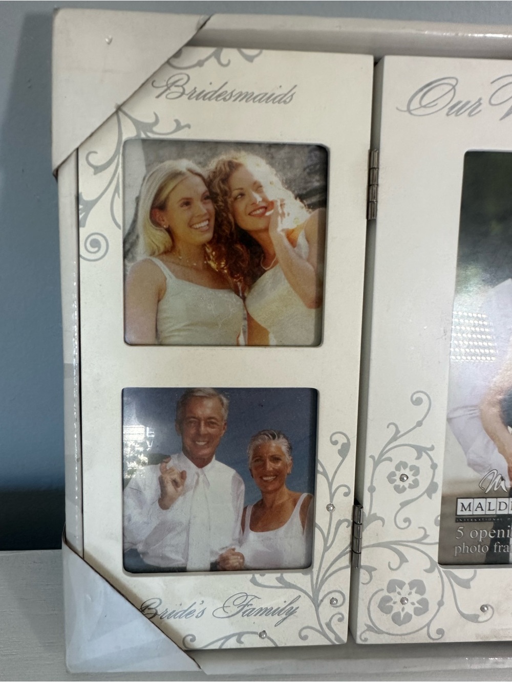 Our Wedding Day White Photo Collage Frame - Picture 4 of 5